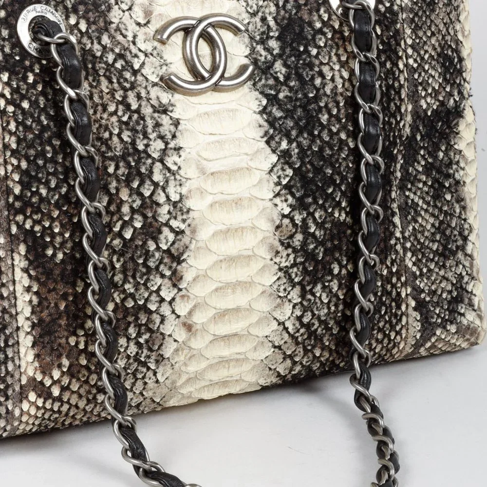 Chanel Wooled Python Large Zip Tote - Picture 11 of 14